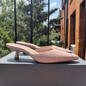 New Reformation Wilda Kitten Heels Pink Suede 8